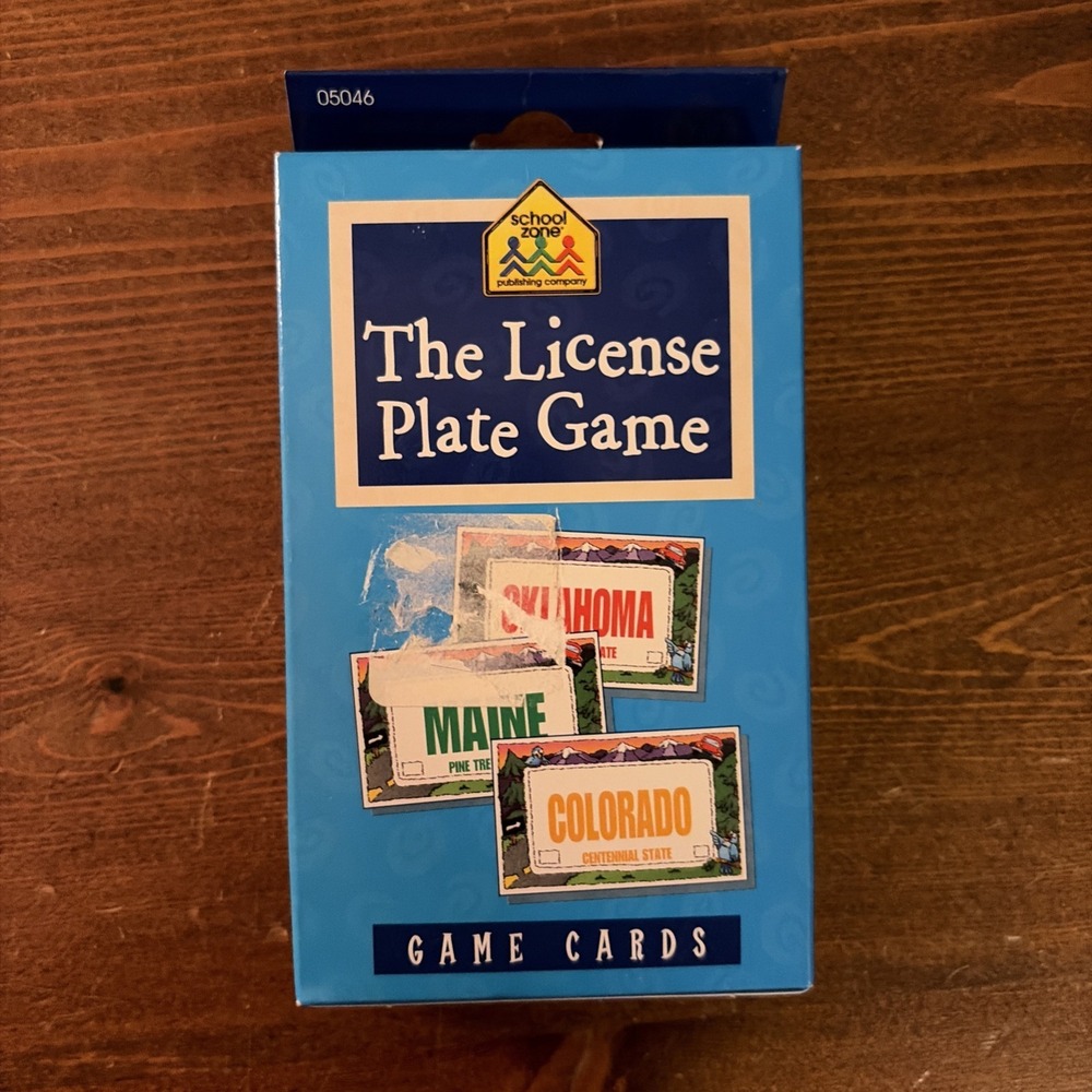 NIB! School Zone License Plate Game Pocket Flash‎ Cards Home School Homeschool